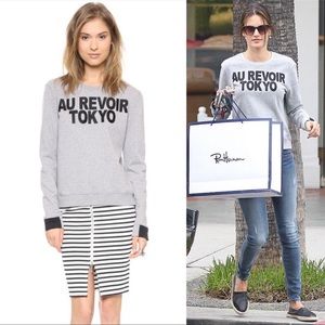 Aiko Au Revoir Tokyo Gray Sweatshirt Size Small